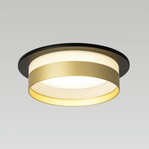 Citilux Hardy CL002D14 Встраиваемый светильник Чёрный+Золото