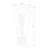 Филаментная светодиодная лампа ST64 8W 3300K E27 тонированная BLE2717 Elektrostandard