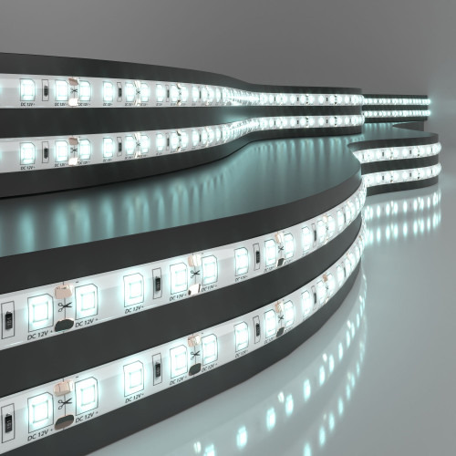 Светодиодная лента 12 В 9,6 Вт/м 120 Led/м 2835 IP65, холодный белый 6500K, 5 м Лента светодиодная 12V 9,6W 120Led 2835 IP65 холодный белый, 5м Elektrostandard