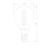 Филаментная светодиодная лампа G45 8 Вт 3300K E14 (прозрачный) BLE1445 Elektrostandard