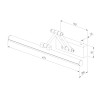 Светильник настенный светодиодный Monza бронза/латунь 40128/LED Elektrostandard