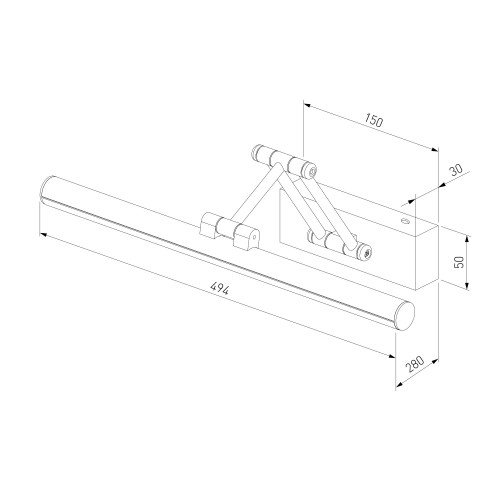 Светильник настенный светодиодный Monza бронза/латунь 40128/LED Elektrostandard