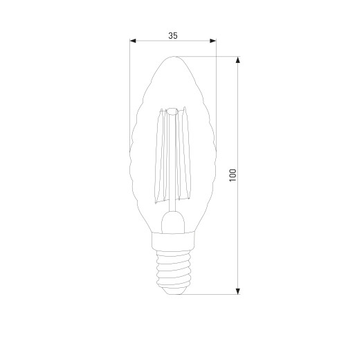 Филаментная светодиодная лампа Свеча витая" CW35 7W 4200K E14 прозрачная BLE1414" Elektrostandard