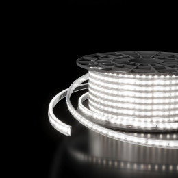Светодиодная лента 220 В 14,4 вт/м 120 Led/м 2835 IP65, холодный белый 6500K, 50 м Лента светодиодная 220V 14,4W 120Led 2835 IP65 6500 холодный белый, 50 м Elektrostandard