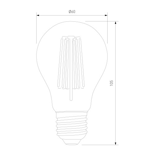 Филаментная светодиодная лампа A60 12W 6500K E27 тонированная BLE2757 Elektrostandard