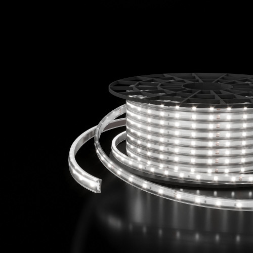 Светодиодная лента 220 В 8 Вт/м 60 Led/м 2835 IP65, холодный белый 6500K, 50 м Лента светодиодная 220V 8W 60Led 2835 IP65 холодный белый, 50 м Elektrostandard