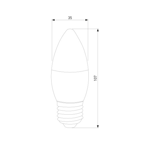 Светодиодная лампа Свеча" Dimmable C35 7W 4200K E27 BLE2775" Elektrostandard