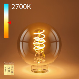 Филаментная светодиодная лампа Dimmable G95 5W 2700K E27 тонированная BLE2747 Elektrostandard
