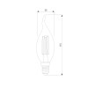 Филаментная светодиодная лампа Свеча на ветру" C35 9W 3300K E14 (CW35 прозрачный) BLE1428" Elektrostandard