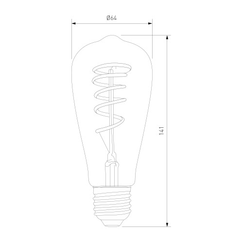 Филаментная светодиодная лампа Dimmable ST64 5W 2700K E27 тонированная BLE2746 Elektrostandard