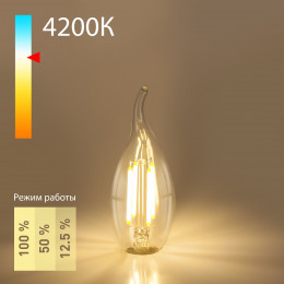 Филаментная светодиодная лампа Dimmable Свеча на ветру" CW35 5W 4200K E14 BLE1424" Elektrostandard