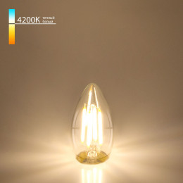 Филаментная светодиодная лампа Свеча" C35 9W 4200K E27 (C35 прозрачный) BLE2706" Elektrostandard