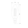 Филаментная светодиодная лампа Свеча" C35 9W 3300K E14 (CW35 прозрачный) BLE1409" Elektrostandard