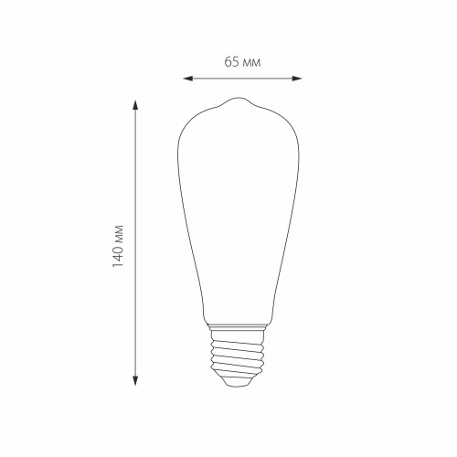 Филаментная светодиодная лампа ST64 6W 3300K E27 тонированная BLE2707 Elektrostandard