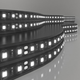 Светодиодная лента 120 Led 9,6 Вт IP20, 6500K холодный белый, 5 м 2835 24V 120Led 9,6W IP20 Black Elektrostandard
