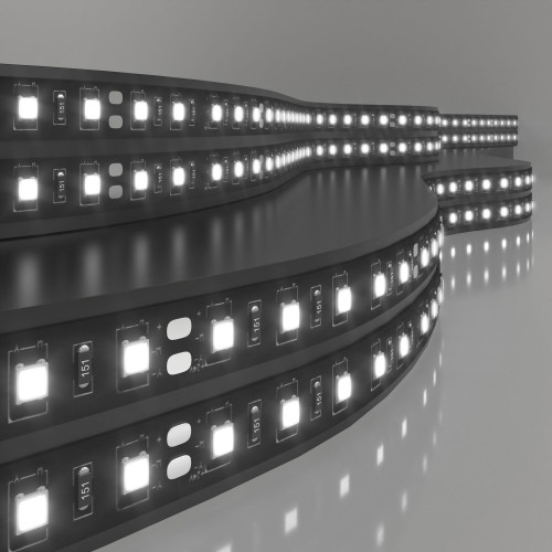 Светодиодная лента 120 Led 9,6 Вт IP20, 6500K холодный белый, 5 м 2835 24V 120Led 9,6W IP20 Black Elektrostandard