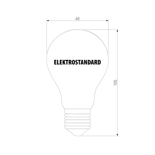 Филаментная светодиодная лампа А60 8W 3300K E27 тонированная BLE2705 Elektrostandard