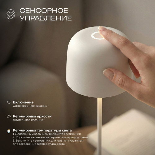 Компактный светодиодный настольный светильник Bitty бежевый IP54 TL70260 Elektrostandard