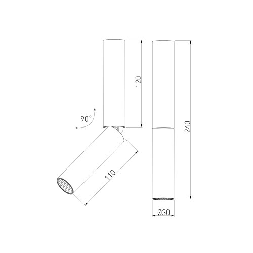 Накладной поворотный светодиодный светильник с антибликовой решеткой Pika 25029/LED 6W 4200K латунь Elektrostandard