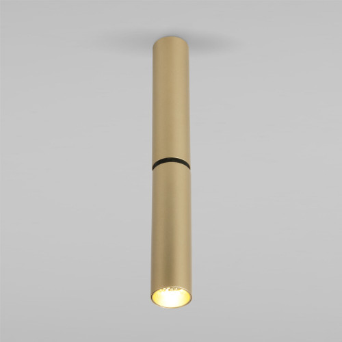 Накладной поворотный светодиодный светильник с антибликовой решеткой Pika 25029/LED 6W 4200K латунь Elektrostandard