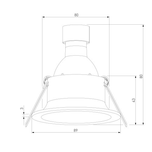 Светильник встраиваемый Andi GU10 черный 25058/01 Elektrostandard