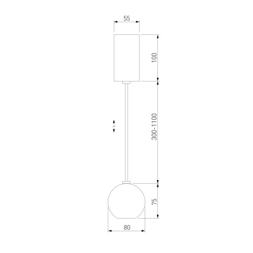 Подвесной светодиодный светильник 50215/1 LED хром Elektrostandard