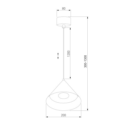 Светильник подвесной светодиодный Conus 16W 3000K золотой 50316 LED Elektrostandard