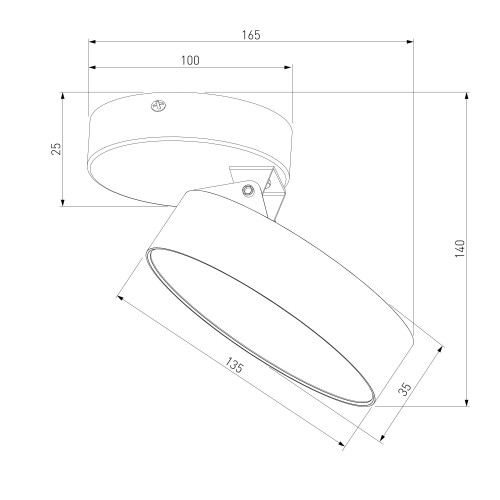 Накладной светодиодный светильник Pila черный 25135/LED Elektrostandard