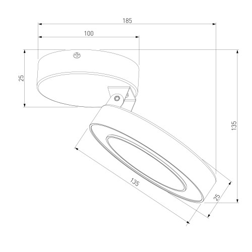 Накладной светодиодный светильник Spila серебро 25105/LED Elektrostandard