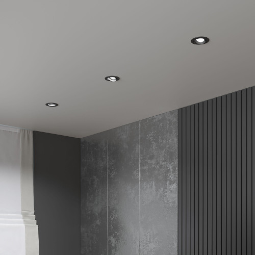 Светильник встраиваемый светодиодный Even черный 25094/LED Elektrostandard