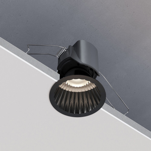 Светильник встраиваемый светодиодный Arco 12W 4000K черный жемчуг IP44 15274/LED Elektrostandard