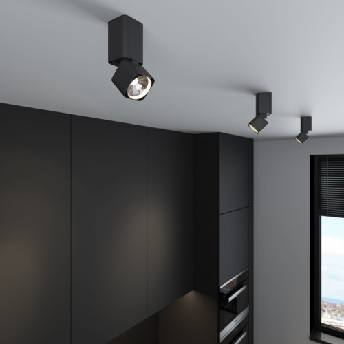 Светильник потолочный поворотный светодиодный Cubus 10W 4000K чёрный 25043/LED Elektrostandard