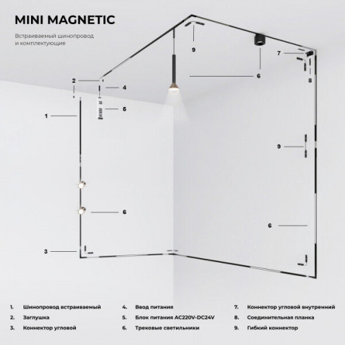 Трековый светильник 3W 3000K Mini Magnetic 85165/01 Elektrostandard