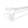 Slim Magnetic Шинопровод встраиваемый белый (1м) 85086/00 85086/00 Elektrostandard