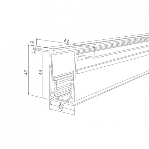 Slim Magnetic Шинопровод встраиваемый белый (1м) 85086/00 85086/00 Elektrostandard