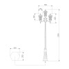 Уличный светильник на столбе Cassiopeya F/3 черное золото IP44 Cassiopeya F/3 черное золото Elektrostandard