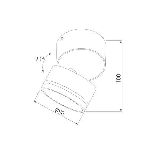 Накладной светодиодный светильник Okko 3000K черный IP54 35157/U черный Elektrostandard