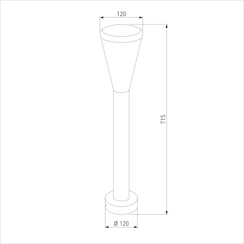 Ландшафтный светильник серый IP54 1417 TECHNO Elektrostandard