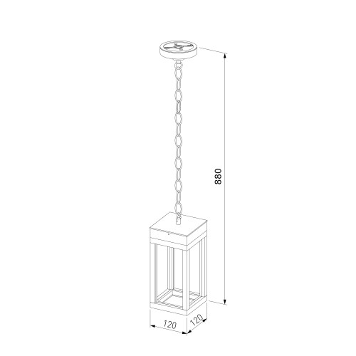 Уличный подвесной светильник Frame 3000K чёрный 1528 TECHNO LED черный Elektrostandard