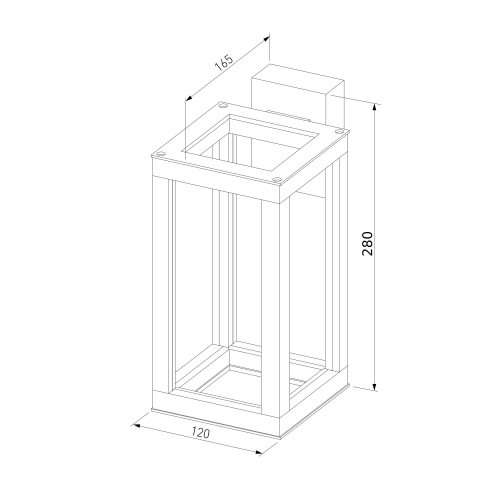 Уличный настенный светодиодный светильник Frame 3000K чёрный 1527 TECHNO LED черный Elektrostandard