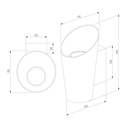 Уличный настенный светодиодный светильник Tronc IP54 1539 TECHNO LED белый Elektrostandard