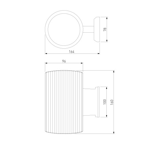 Уличный настенный светильник Strict IP54 1404 Techno черный Elektrostandard