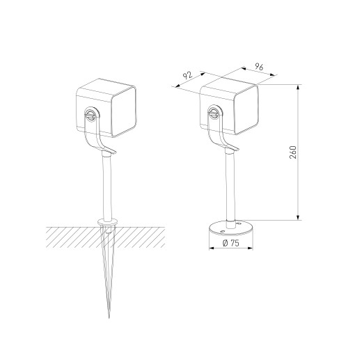Уличный светодиодный поворотный светильник VISOR чёрный 35142/S Elektrostandard