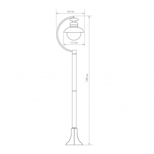 Уличный светильник на столбе Talli F черный IP44 GL 3002F черный Elektrostandard