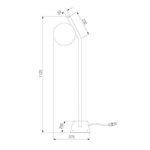 Светильник садово-парковый Sfera F 35158/F черный Elektrostandard