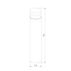 Садово-парковый светильник 1532 TECHNO LED 3000K чёрный 1532 TECHNO LED черный Elektrostandard