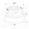 Встраиваемый точечный светильник IP54 35126/U белый Elektrostandard