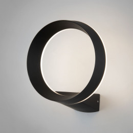 Уличный настенный светодиодный светильник Ring IP54 1710 TECHNO LED черный Elektrostandard