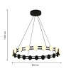 4601-8P, подвесная люстра, D800xH105/1200, 20xLEDx2W, 3600LM, 3000K, included Favourite