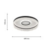 4187-2C, потолочная люстра, D600xH130, LEDx22W + LEDx136W, 7110LM, 3000-6000K, included, remote control Favourite